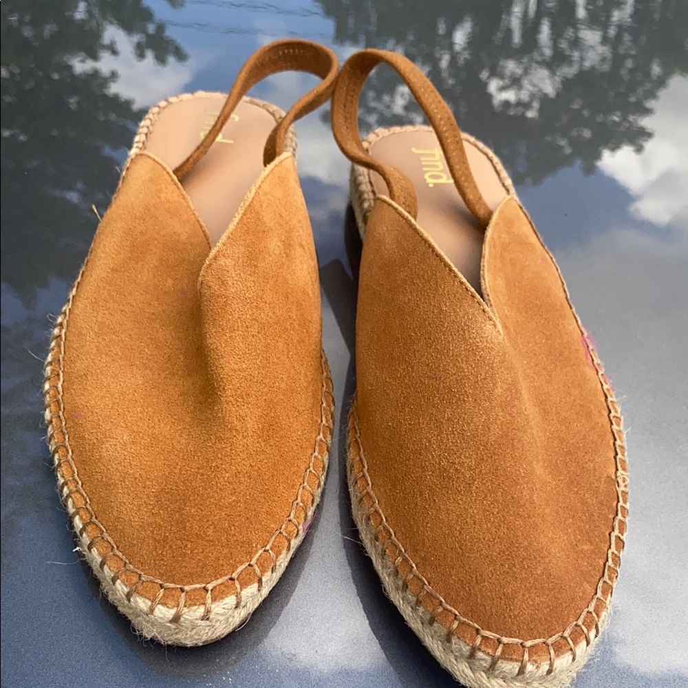Brown Suede Espadrille Sandals